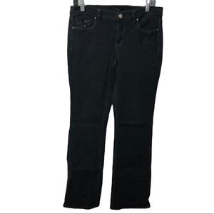 {WHBM} Black Noir Boot Leg Jeans 8R
